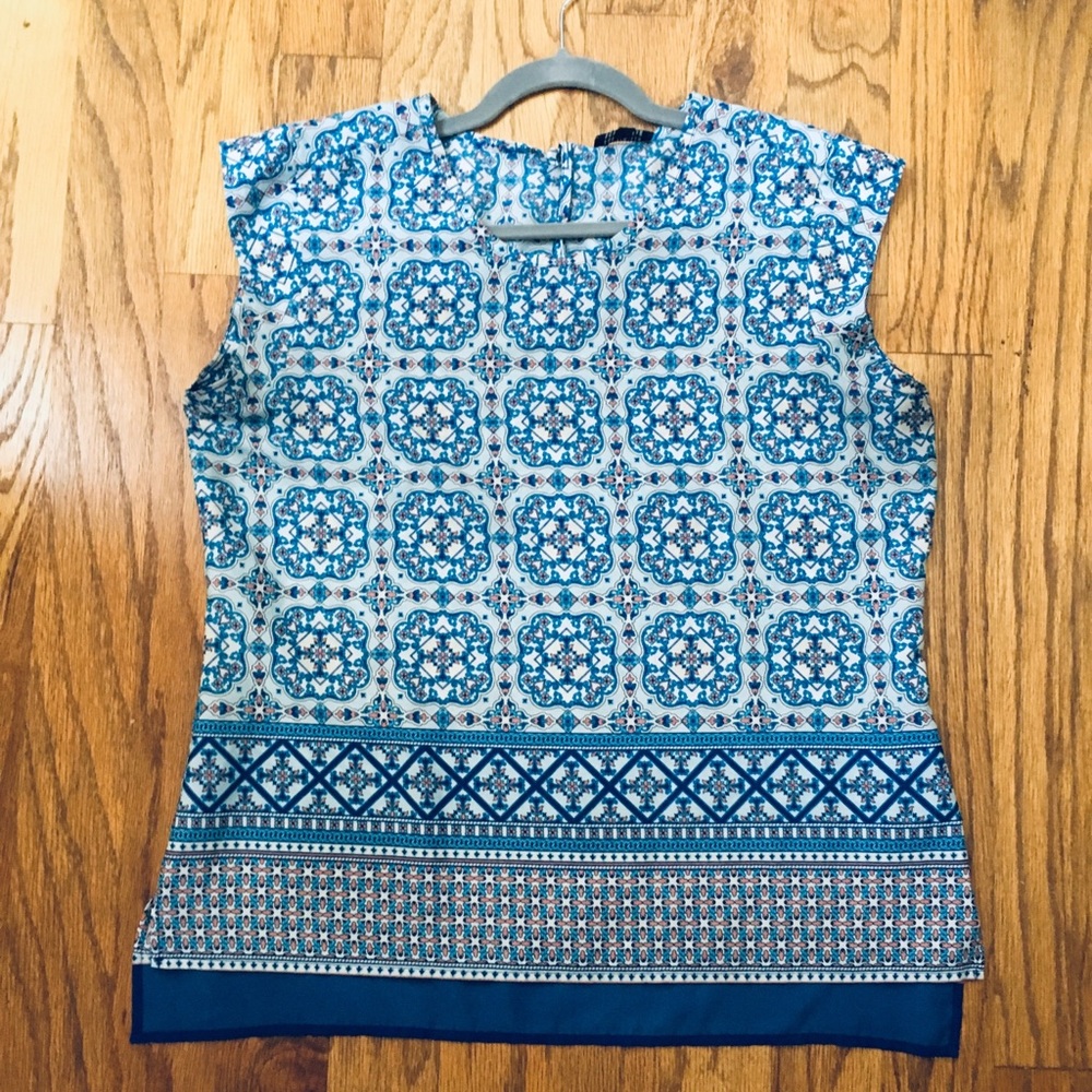 The Limited blue design blouse.